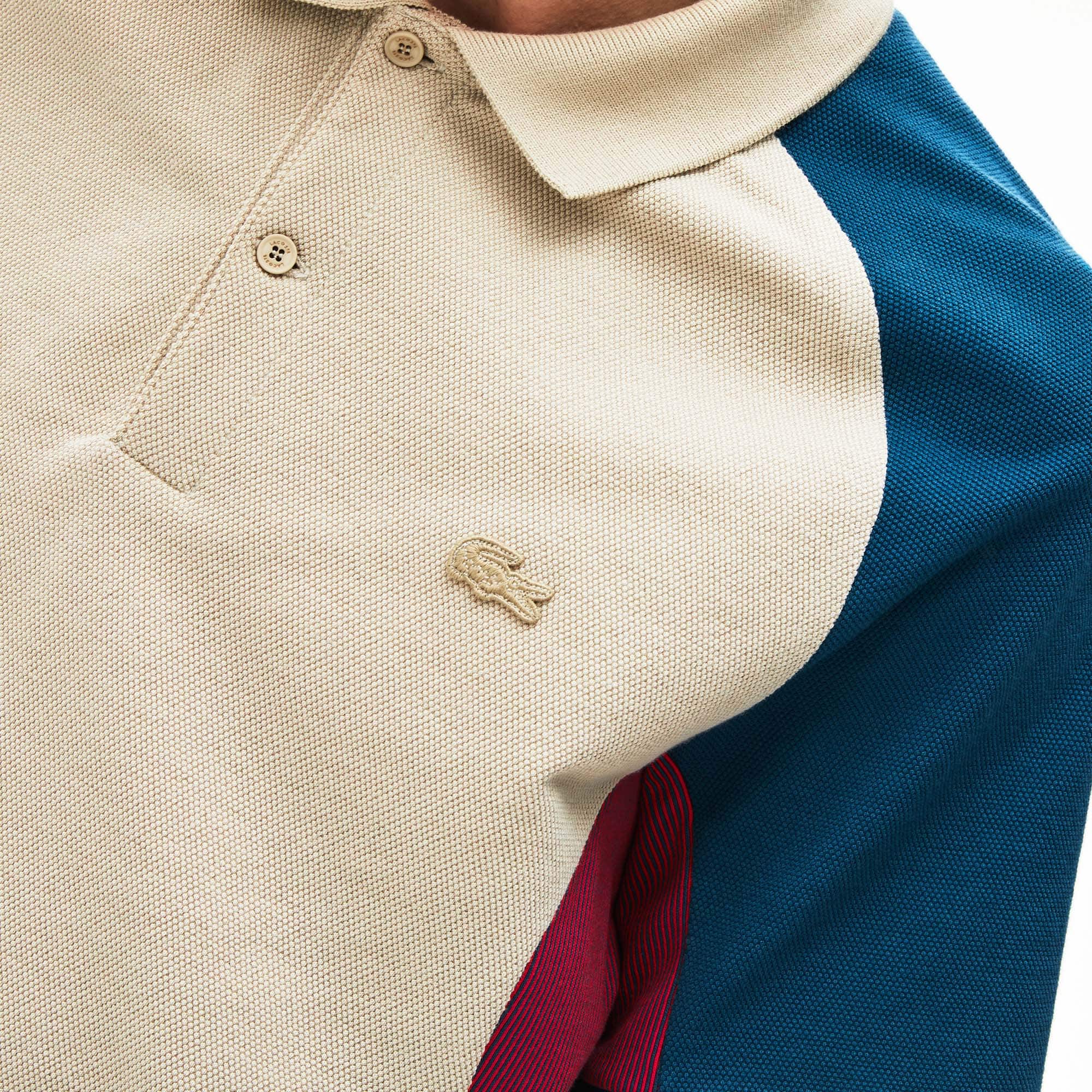 lacoste block polo