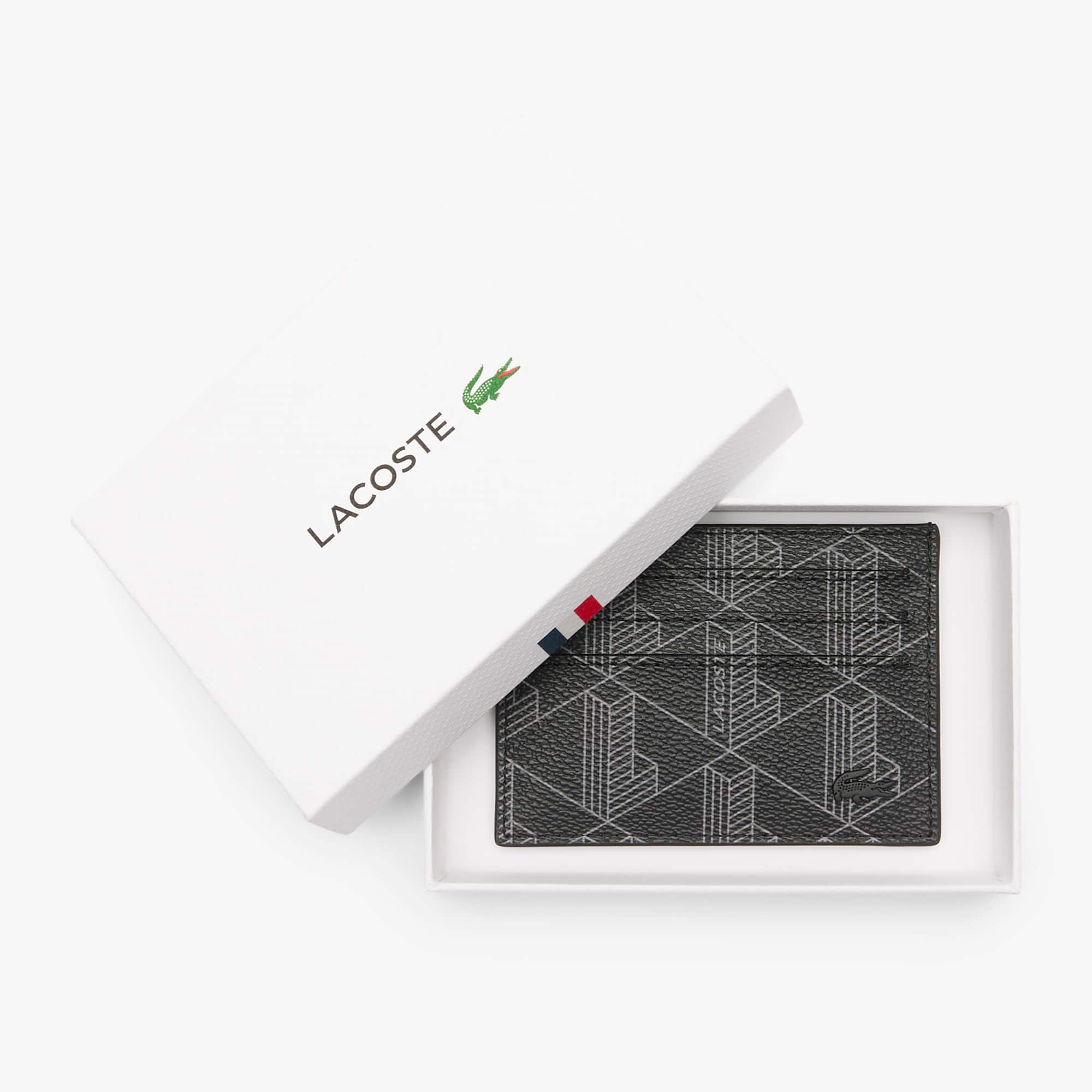 The Blend Monogram Print Canvas Card Holder