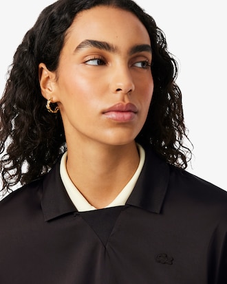 Relaxed Fit Satin Polo