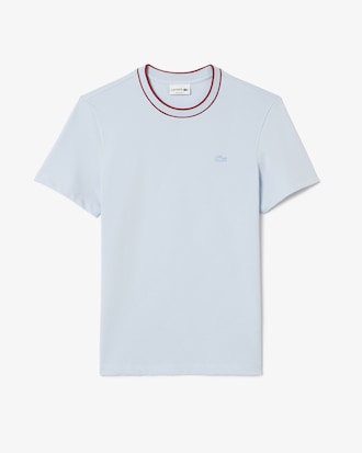 Men's Stretch Piqué Striped Collar T-Shirt