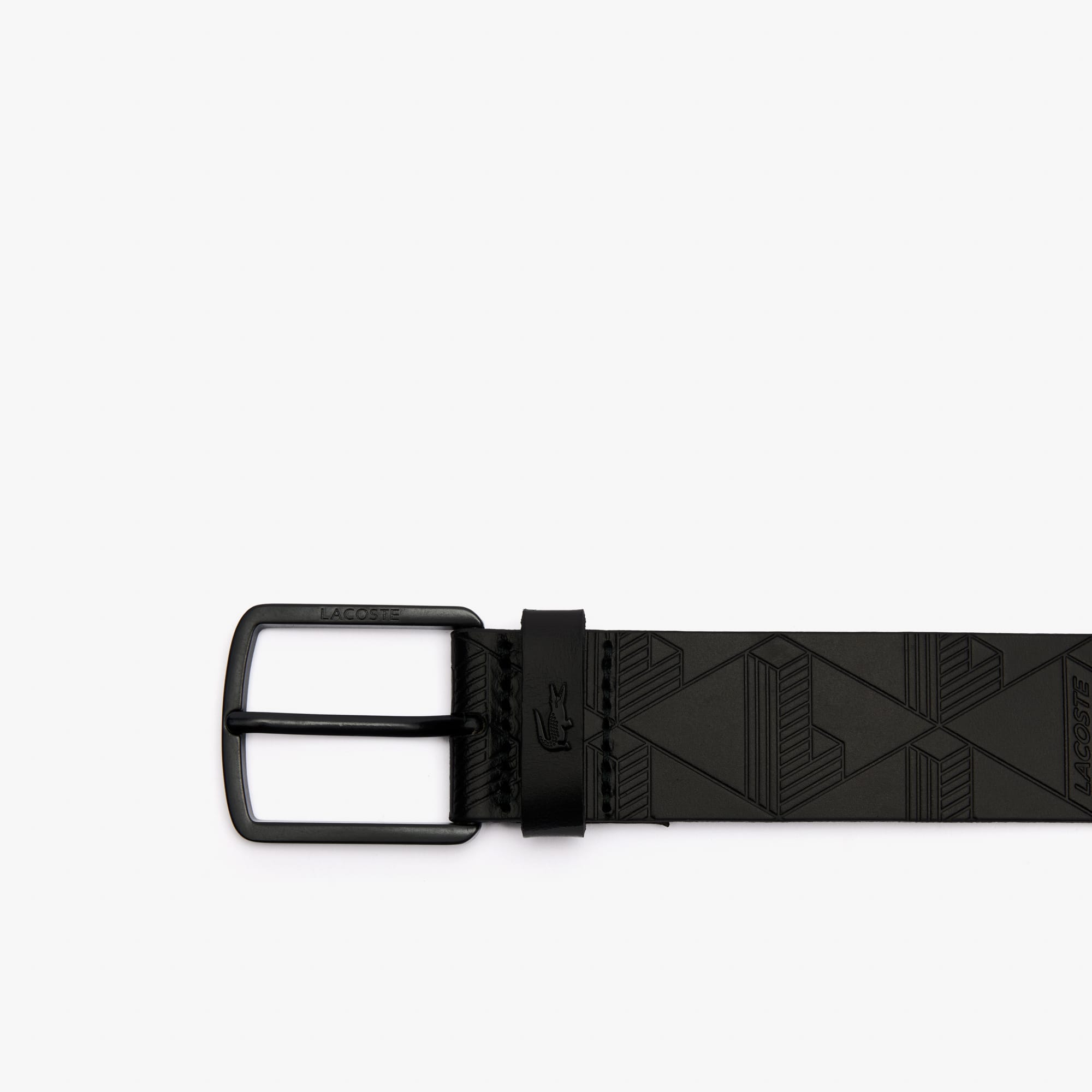 Men's Monogram Leather Belt - Belts - New In 2025 | Lacoste