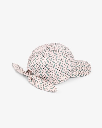 Tie Accent Satin Cap