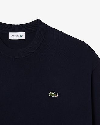 Pull col rond homme Lacoste en coton biologique