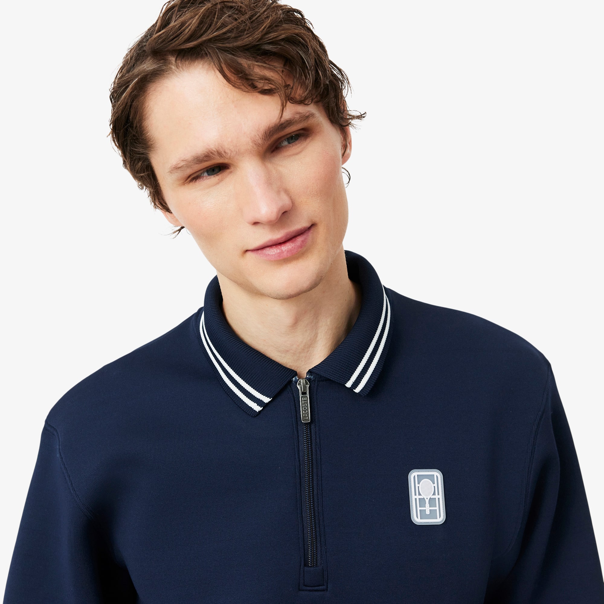 Tennis Heritage Polo Collar Zipped Sweatshirt - Sweaters