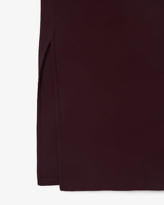 Vestido Ajustado con Cuello Polo de Algod&oacute;n Acanalado