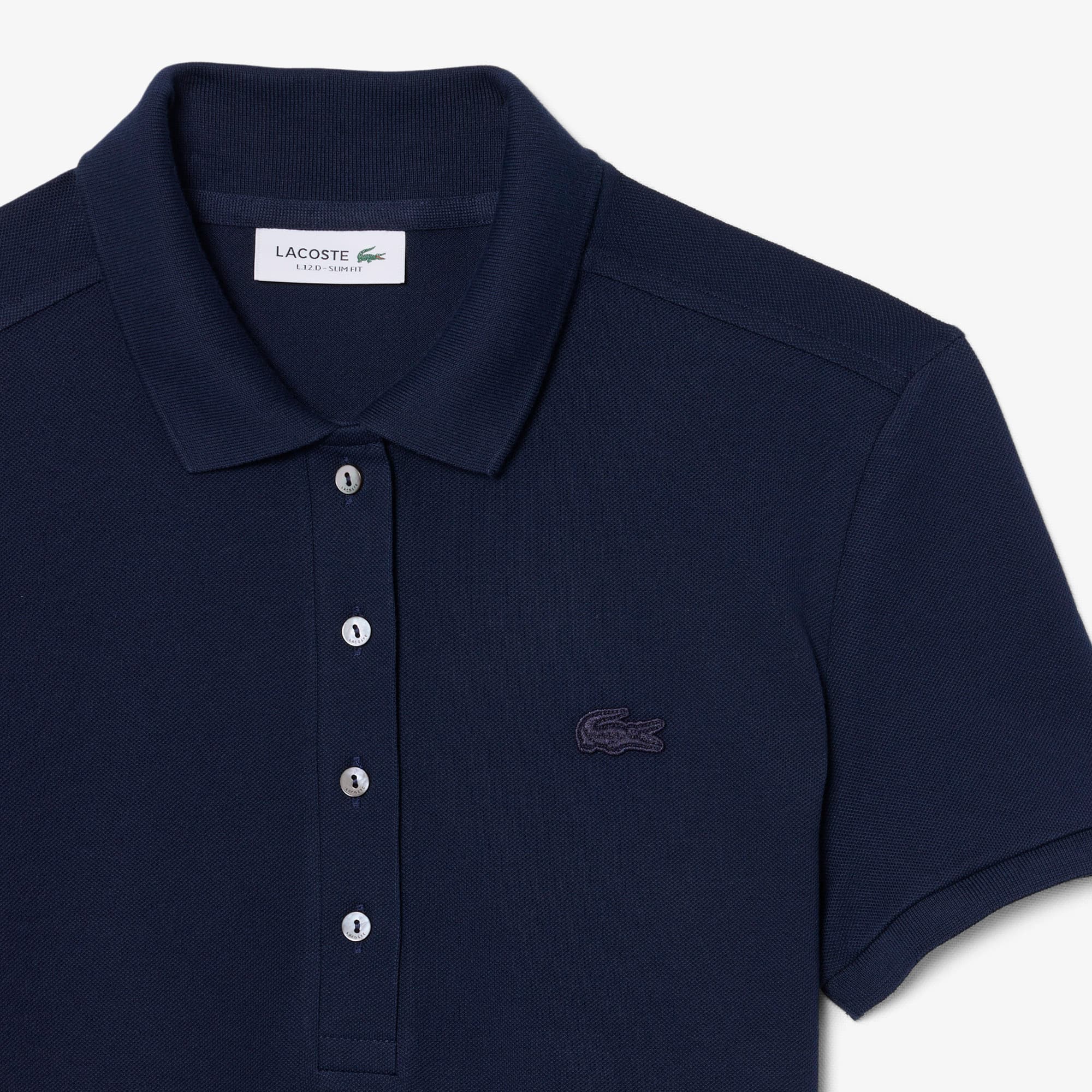 Lacoste Women's Short Sleeve Slim Fit Stretch Pique Polo Dress