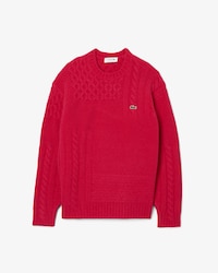 Men's Relaxed Fit Patchwork Effect Wool Sweater