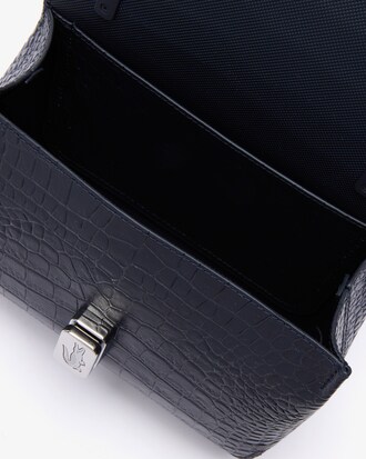 Amelia Metal Clasp Embossed Leather Bag