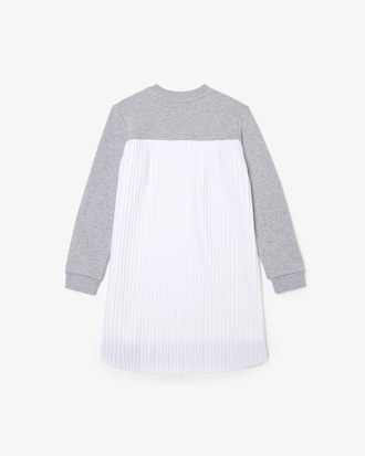Robe fille Lacoste avec dos pliss&eacute; en molleton de coton