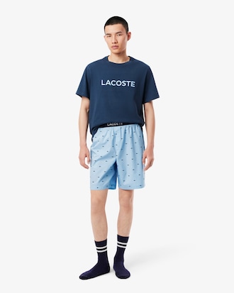 Men's Printed Poplin Pajama Shorts