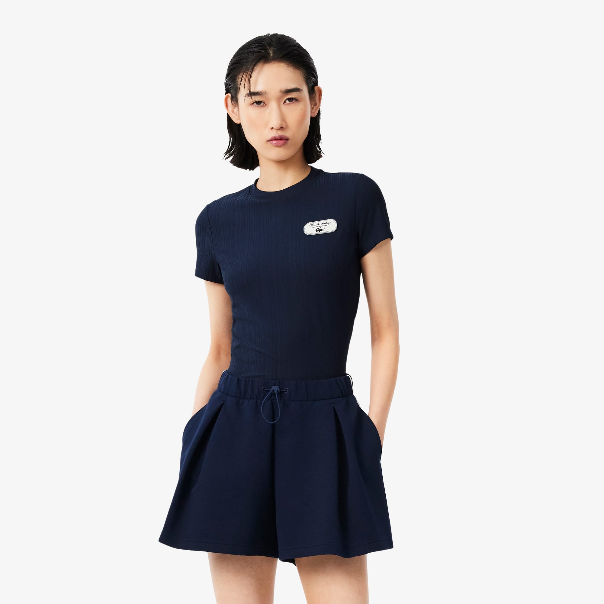 Lacoste Ultra Dry Tennis Heritage Badge T-shirt - Xxl (44) In Blue