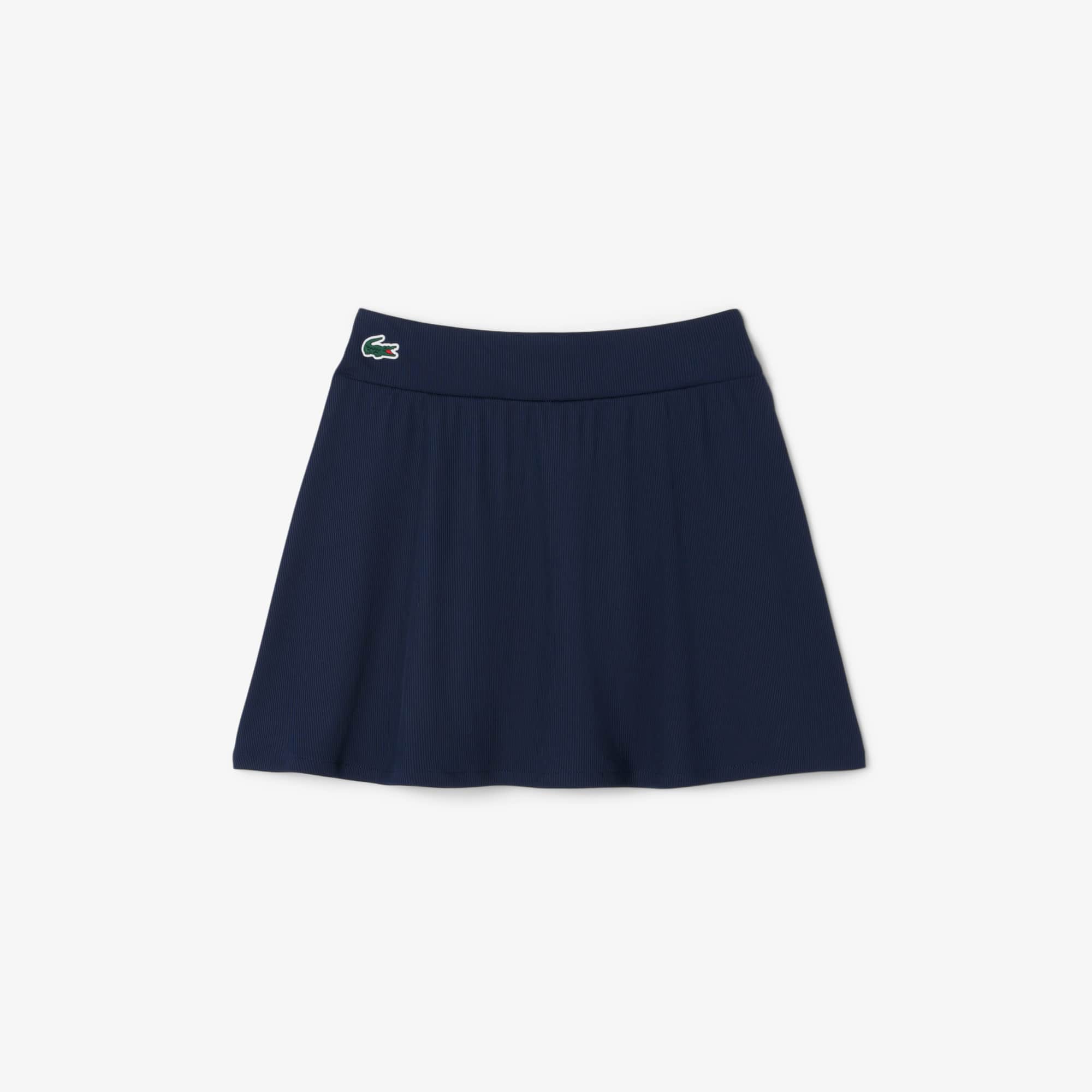 Lacoste Women's Ultra Dry Sport Lined Skirt - 40 In Blue