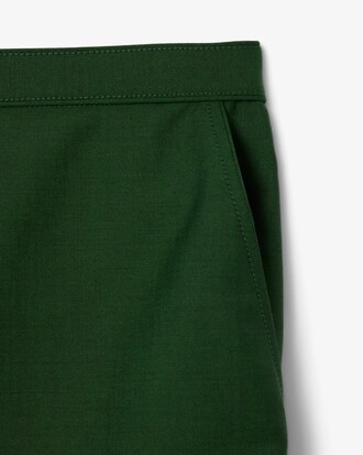 Runway Trim Accent Wool Shorts