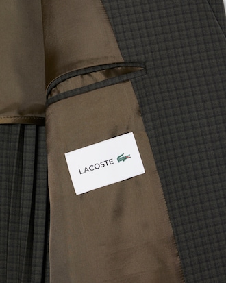 Women's Wool Blend Checked Blazer