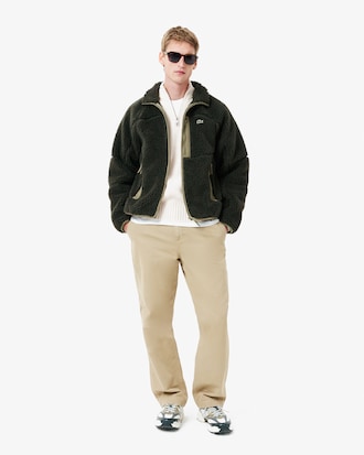 Men's Colorblock Fleece Zip-Up Jacket