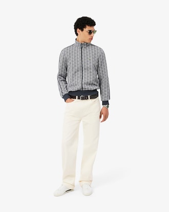 Cintur&oacute;n De Piel Con Monograma Para Hombre
