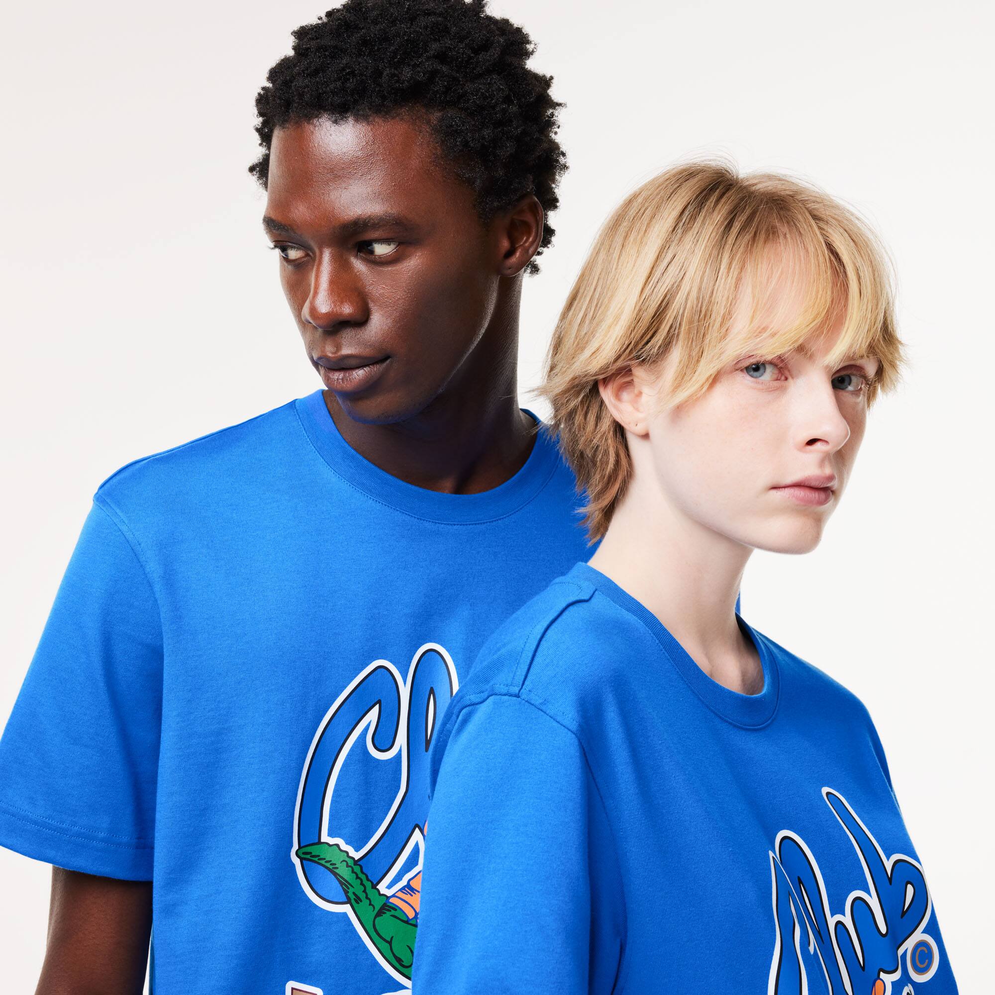 Tシャツ・カットソー LACOSTE T-Shirt Unisex Relaxed Fit Signature Print T-Shirt - T-shirts - New