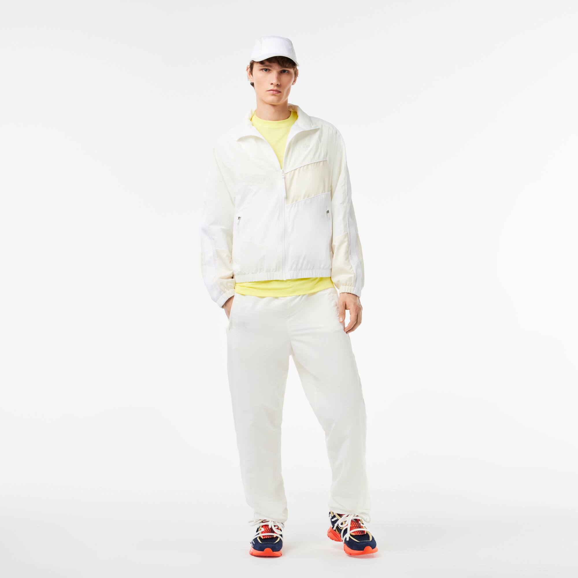 Tシャツ・カットソー LACOSTE Men T-shirt Yellow PH0740 GZI Men's Slim Fit Stretch Jersey Sport T-Shirt - T-shirts - New