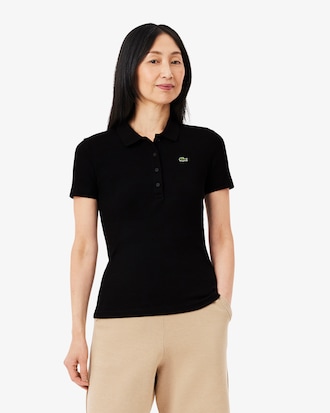 Women's Slim Fit L.12.D Ribbed Cotton Polo