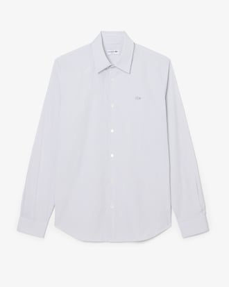 Slim Fit Striped Stretch Poplin Shirt