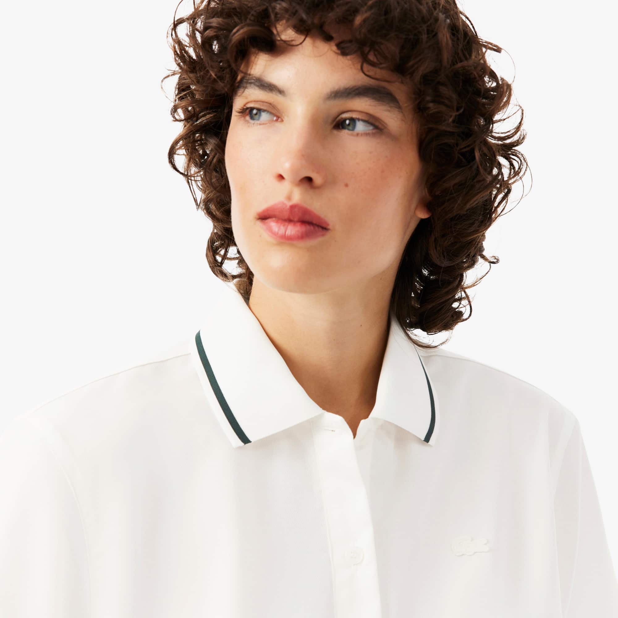Petit Piqué Effect Oversized Shirt