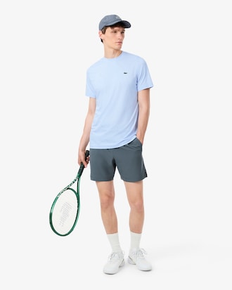 Playera de Tenis con Cocodrilo de Jacquard Ultra Dry