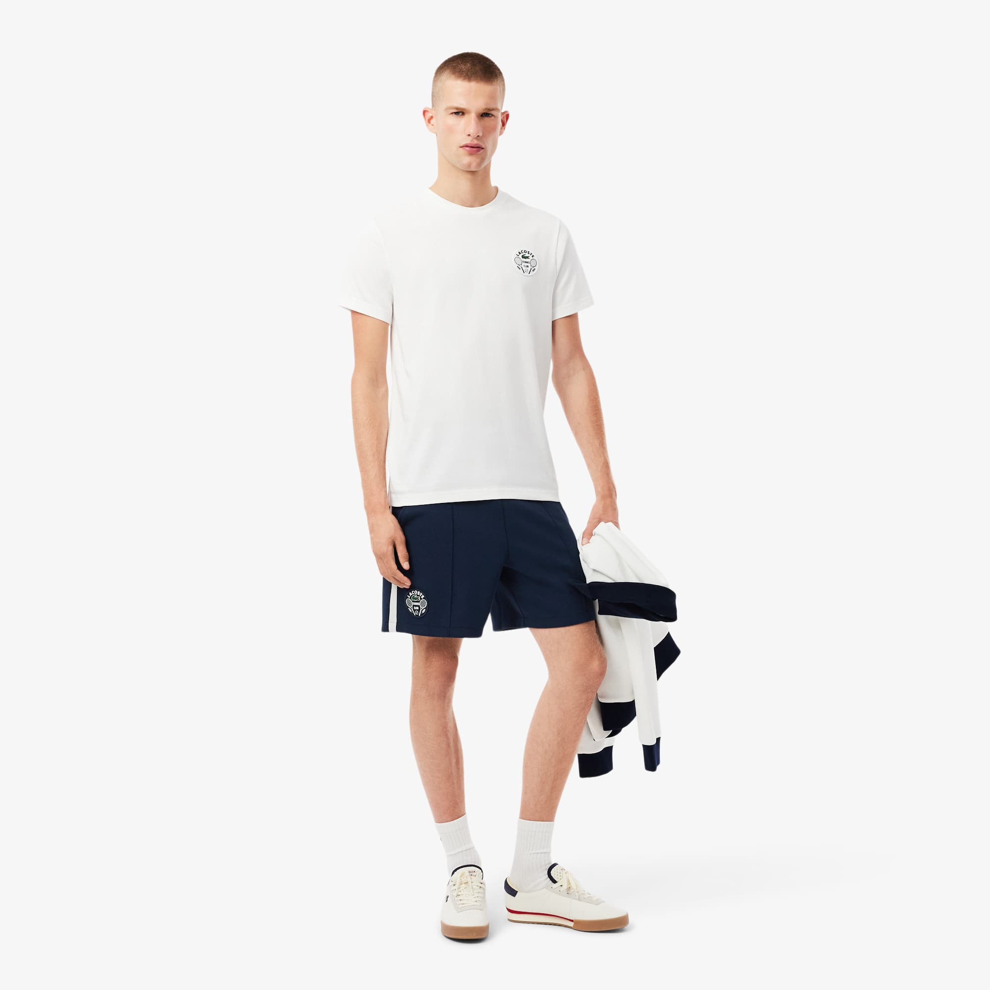 Lacoste Men's Ultra Dry Badge Accent Tennis Heritage Shorts - 4xl - 9 In Blue