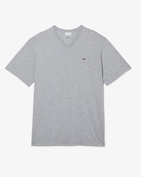 Men’s Tall Fit Ribbed V-Neck Cotton T-Shirt