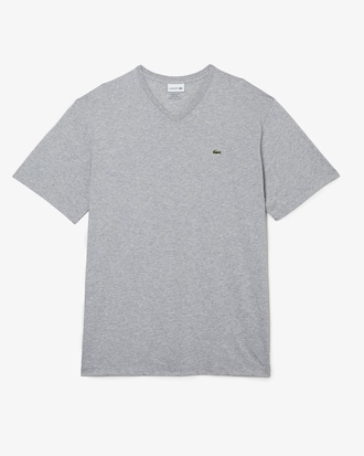 Men’s Tall Fit Ribbed V-Neck Cotton T-Shirt