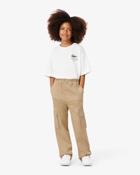 Girls' Cotton Twill Cargo Pants
