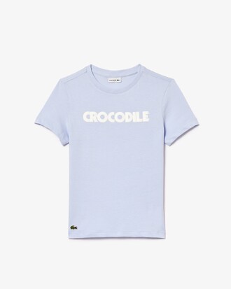 Kids' Crocodile Print Cotton T-Shirt