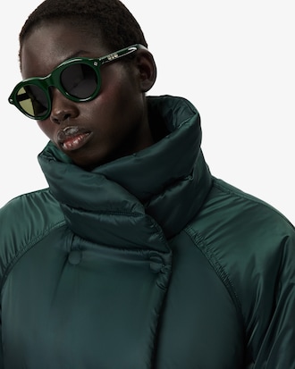 Runway Long Iridescent Puffed Jacket