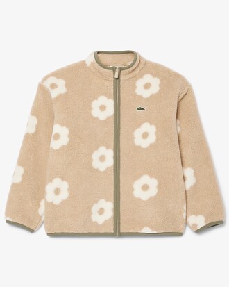 Chamarra polar con Cierre y estampado floral