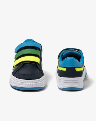 Sneakers sintéticas tricolor para bebés Lacoste L001.