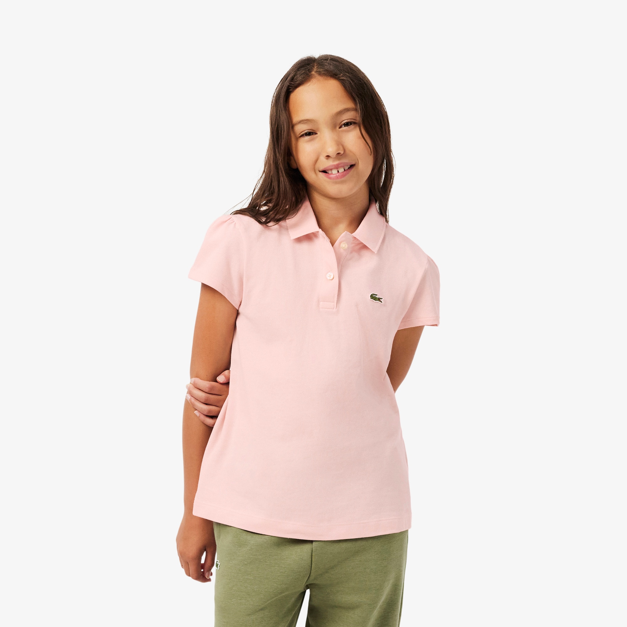 Scallop Collar Mini Piqué Polo Shirt