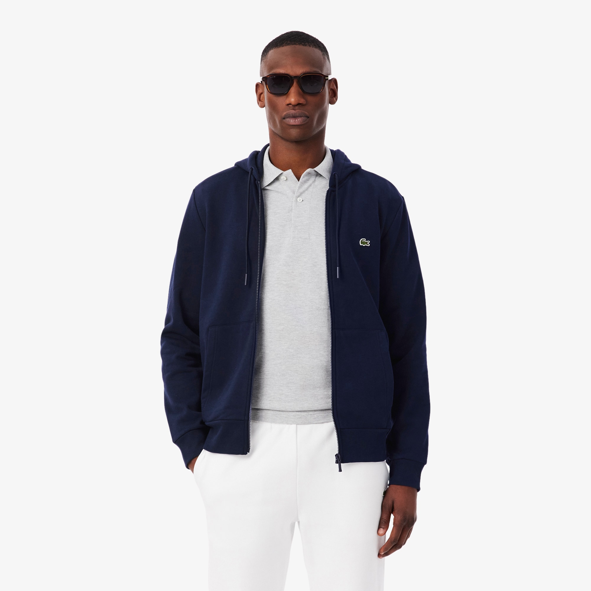 服/ファッション LACOST Men's Tennis Printed Fleece Sweatshirt - Sweaters & Sweatshirts