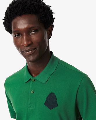 Mini Piqu&eacute; Badge Accent Stretch Golf Polo Shirt