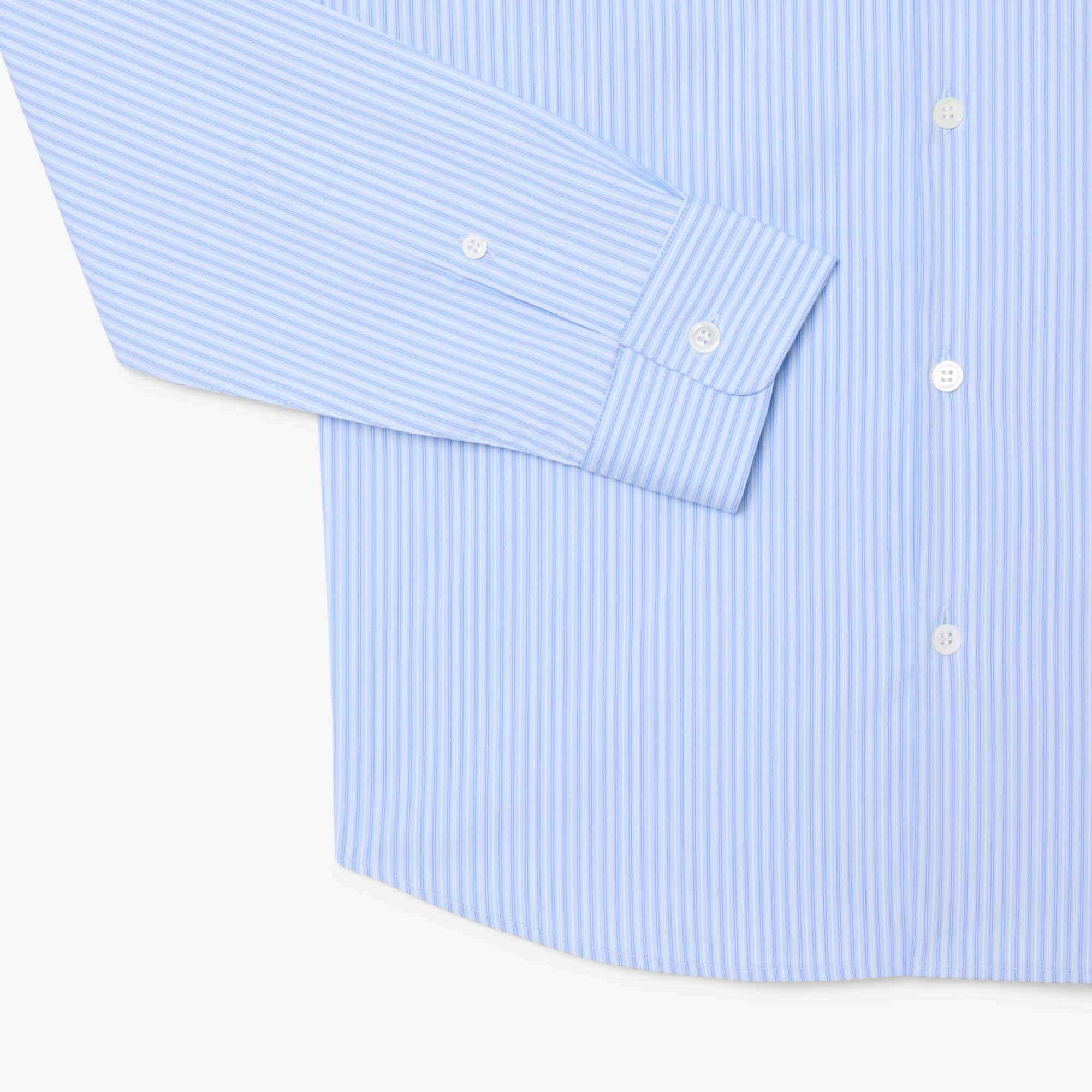 Slim Fit Striped Stretch Poplin Shirt