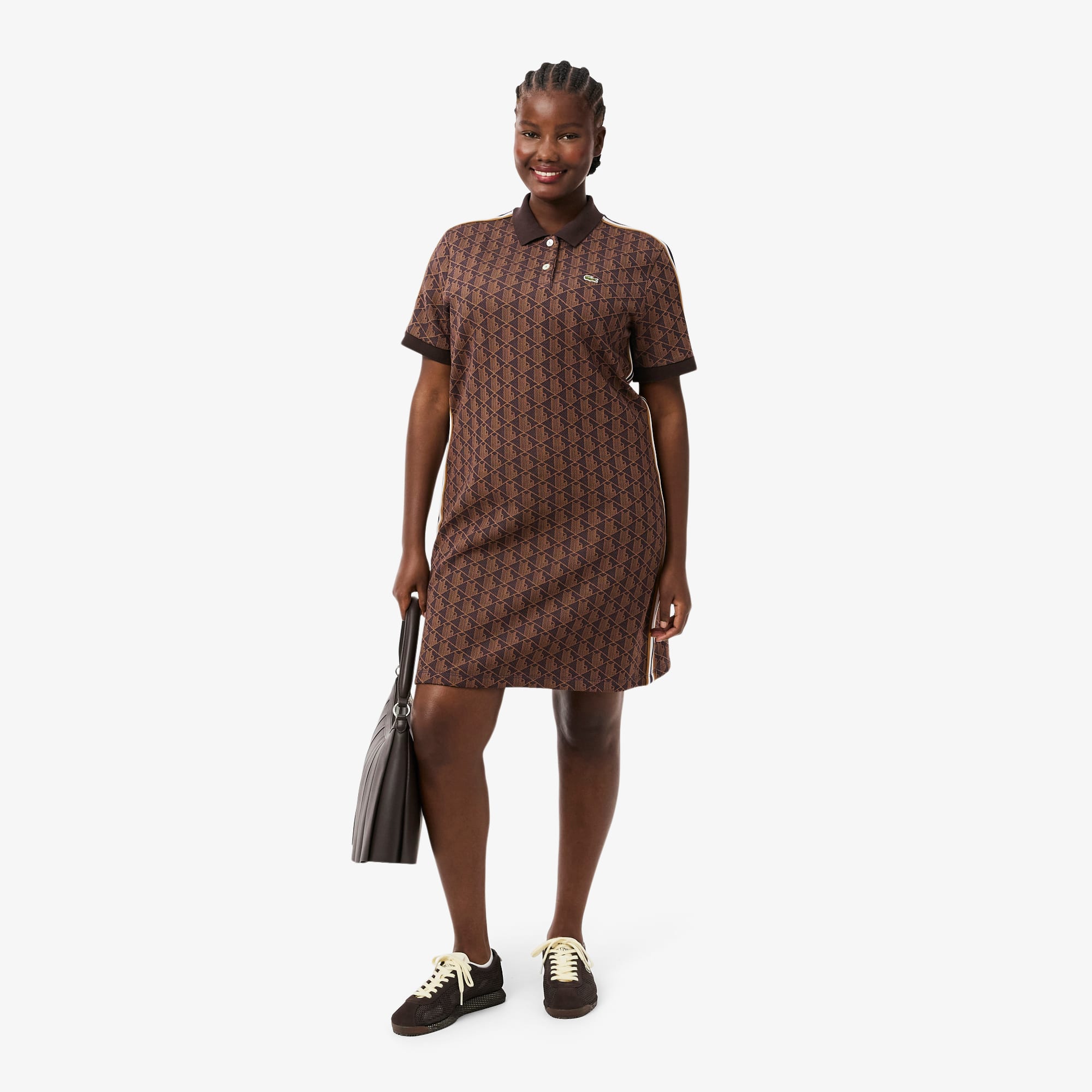 Women's Slim Fit Monogram Polo Dress - Dresses - New In 2026 | Lacoste