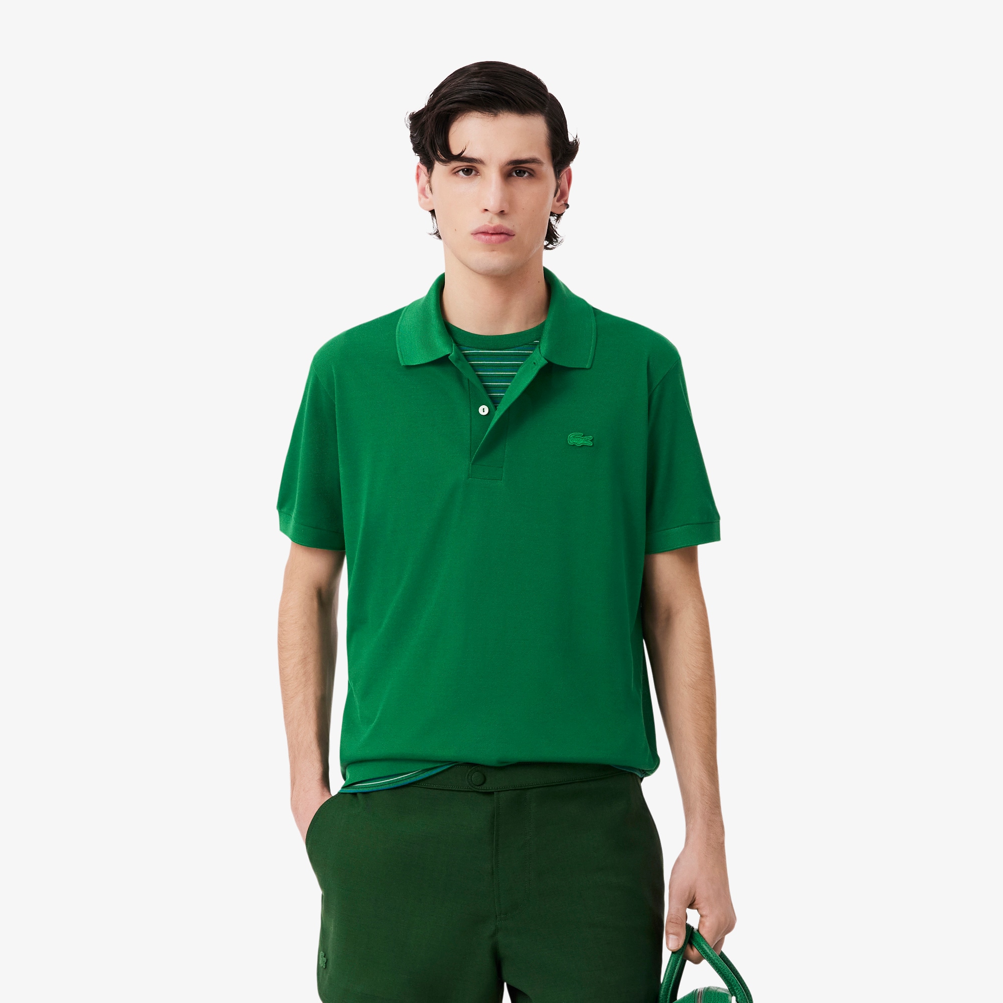 Runway Classic Fit Silk Piqué Polo Shirt - Polo Shirts - New In