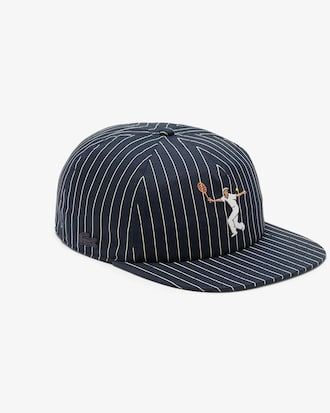 Gorra De Sarga De Algod&oacute;n Bordado A Rayas