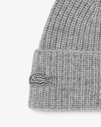 Unisex Ribbed Wool Crocodile Graphic Beanie
