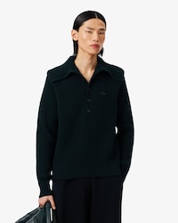 Runway Cable Neck Wool Sweater