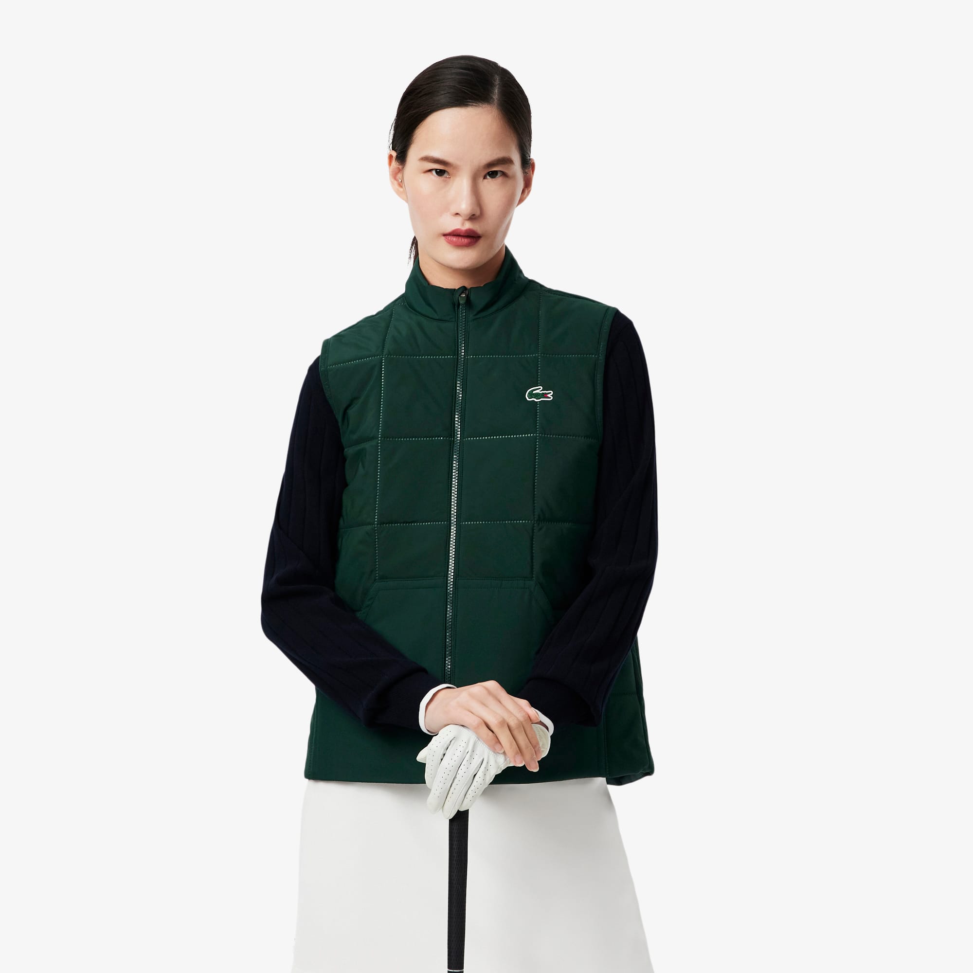 Lacoste Women's Water-Repellent UV Protect Golf Vest
