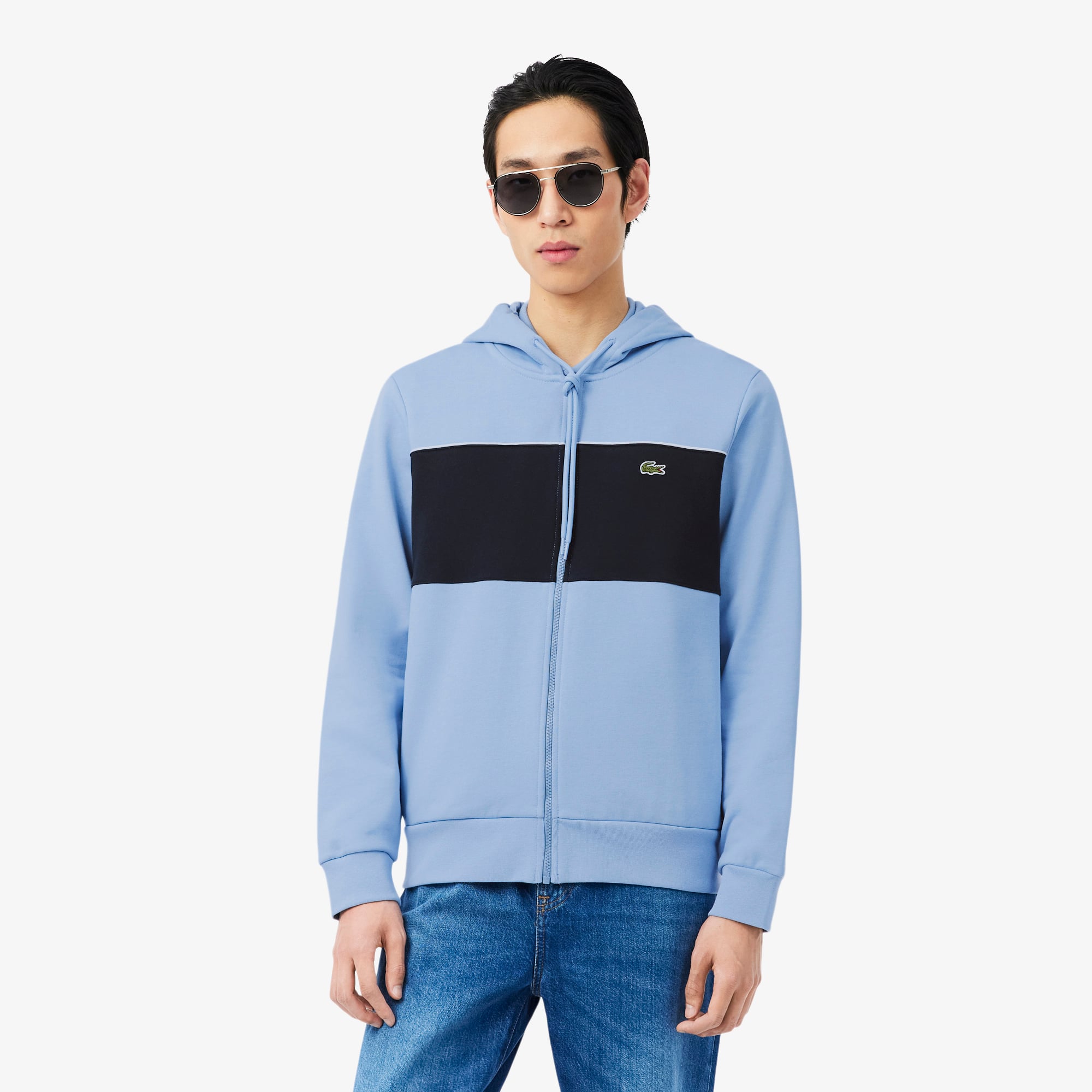 Lacoste Colour-Block Zipped Hoodie