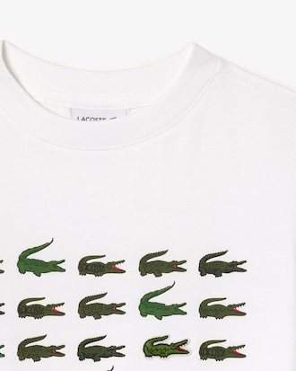 Kids' Crocodile Print Cotton T-Shirt