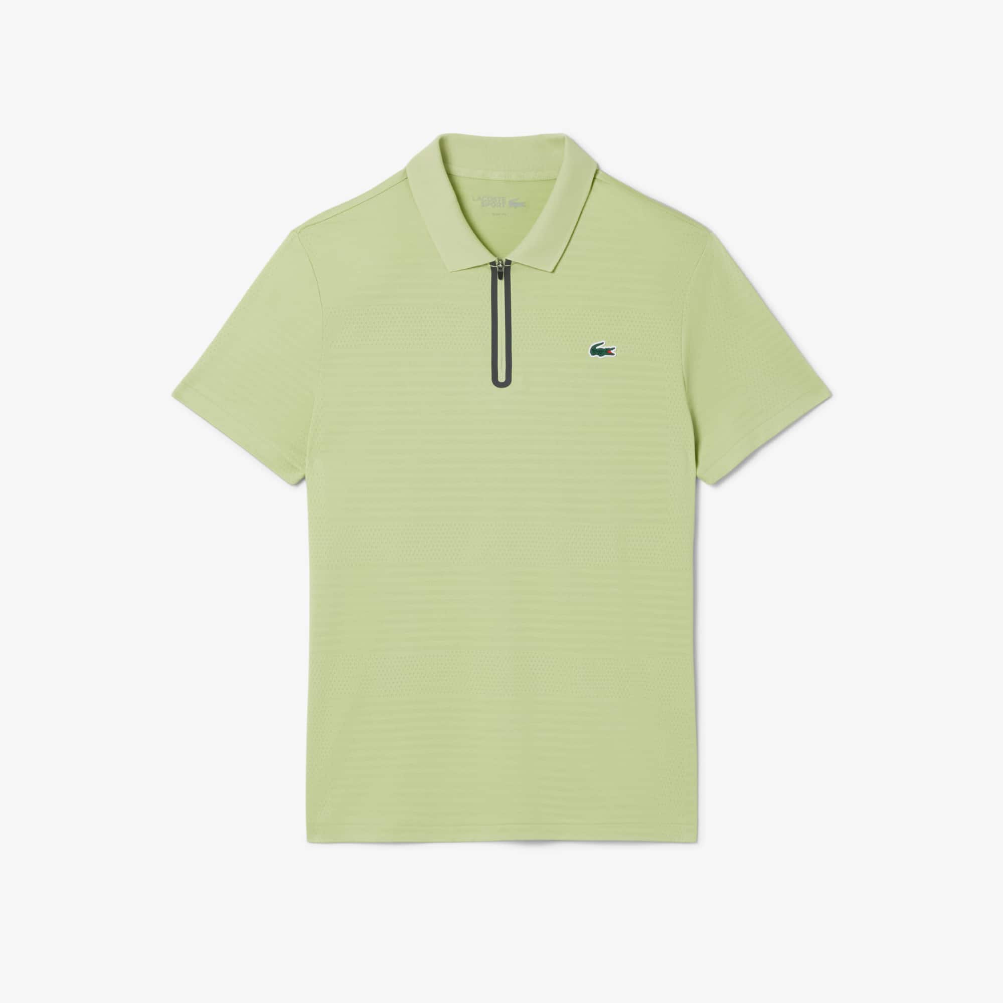 Lacoste Ultra Dry Stretch Jacquard Tennis Polo Shirt In Green