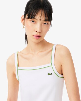 Contrast Accent Cotton Tank Top