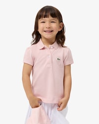 Girls' Scalloped Collar Piqu&eacute; Polo