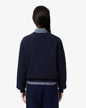 Women's V-Neck Moss Stitch Cotton Cardigan
